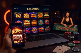 Live casino table with blackjack dealer and cards